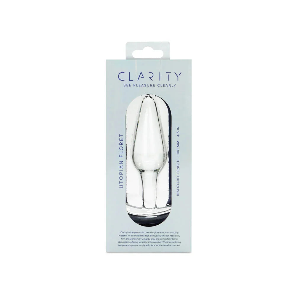 Clarity - Utopian Floret - 11 cm Glass Butt Plug - Take A Peek