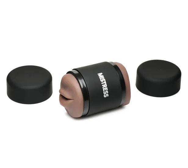 MISTRESS DOUBLE SHOT MINI MASTURBATORS ASS & MOUTH (DARK TONE) - Take A Peek