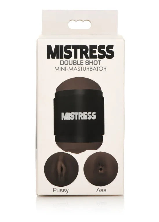 MISTRESS DOUBLE SHOT MINI MASTURBATORS PUSSY & ASS (DARK TONE) - Take A Peek