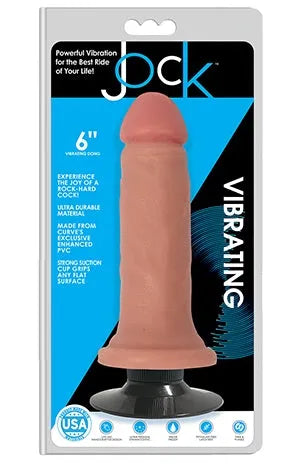 JOCK 6" Vibrating Dong No Balls Vanilla - Take A Peek
