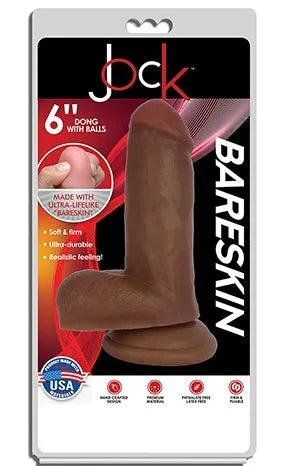 JOCK 6" Bareskin Dong with Balls Latte - Take A Peek