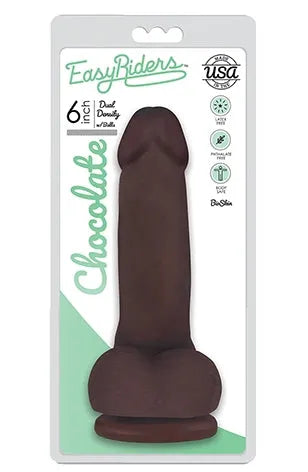 Easy Riders 6" Slim Bioskin Dong With Balls Chocol - Take A Peek