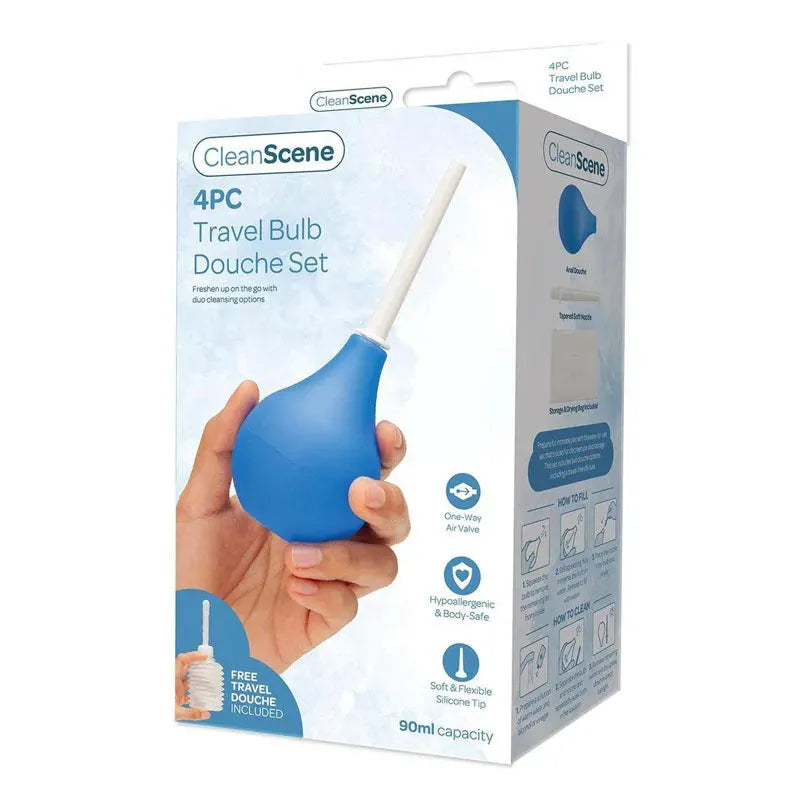 CleanScene 4 Piece Travel Bulb Douche Set - Take A Peek
