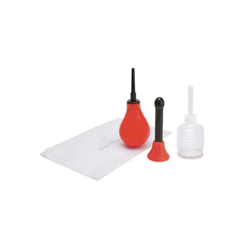 CleanScene 5 Piece Anal Douche Set with Classic & Flared Tips - Take A Peek