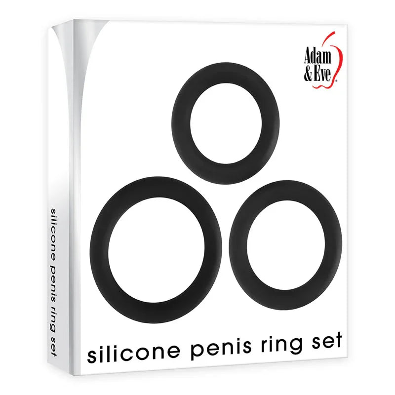 Adam & Eve Silicone Penis Ring Set - Take A Peek