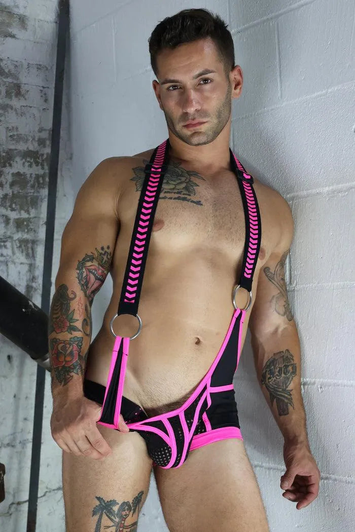 DAYCRAWLER SINGLET NEON PINK - Take A Peek