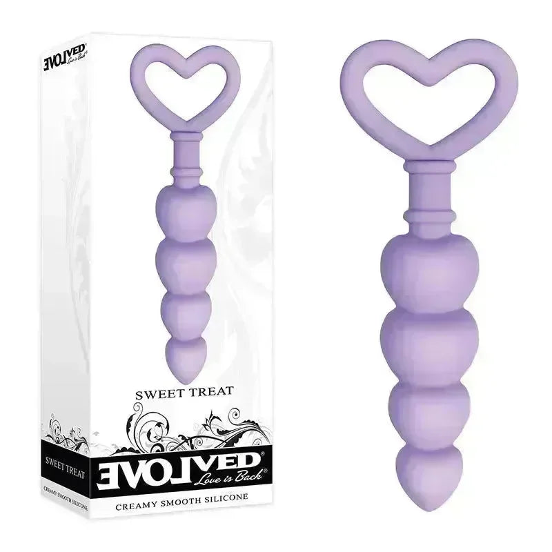 Evolved Sweet Treat - 11.5 cm Beaded Butt Plug with Handle - Take A Peek