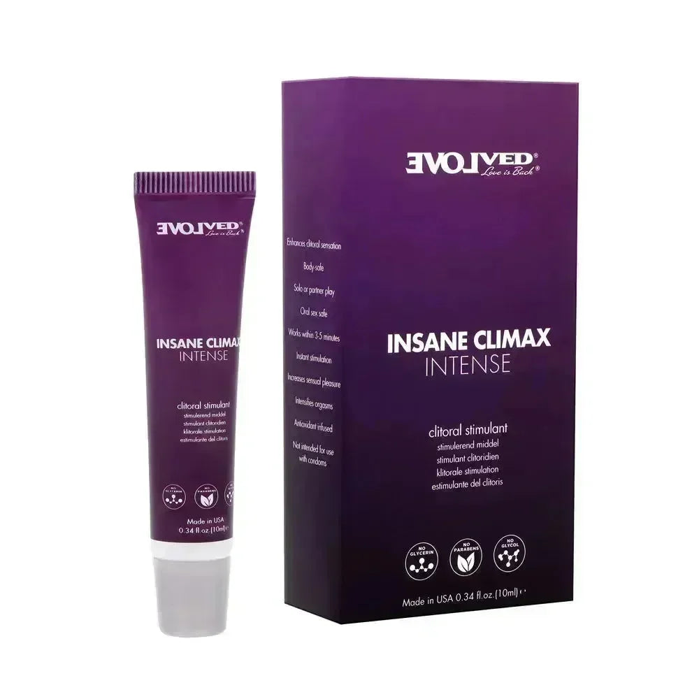 Evolved INSANE CLIMAX - INTENSE - Clitoral Stimulation Gel - 10 ml Tube - Take A Peek
