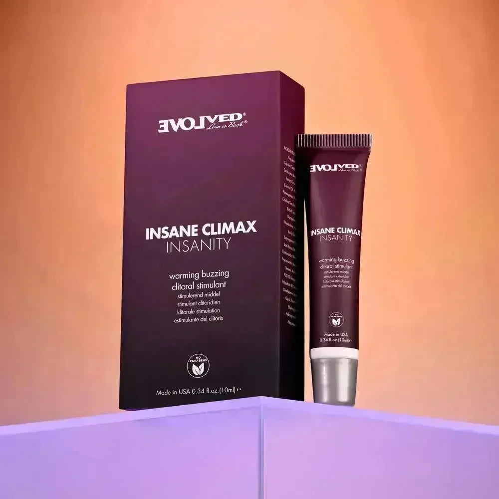 Evolved INSANE CLIMAX - INSANITY - Warming Buzzing Clitoral Stimulation Gel - 10 ml - Take A Peek