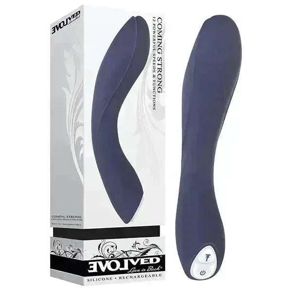 Evolved Coming Strong - Navy 119 cm (7.5'') USB Rechargeable Vibrator - Take A Peek