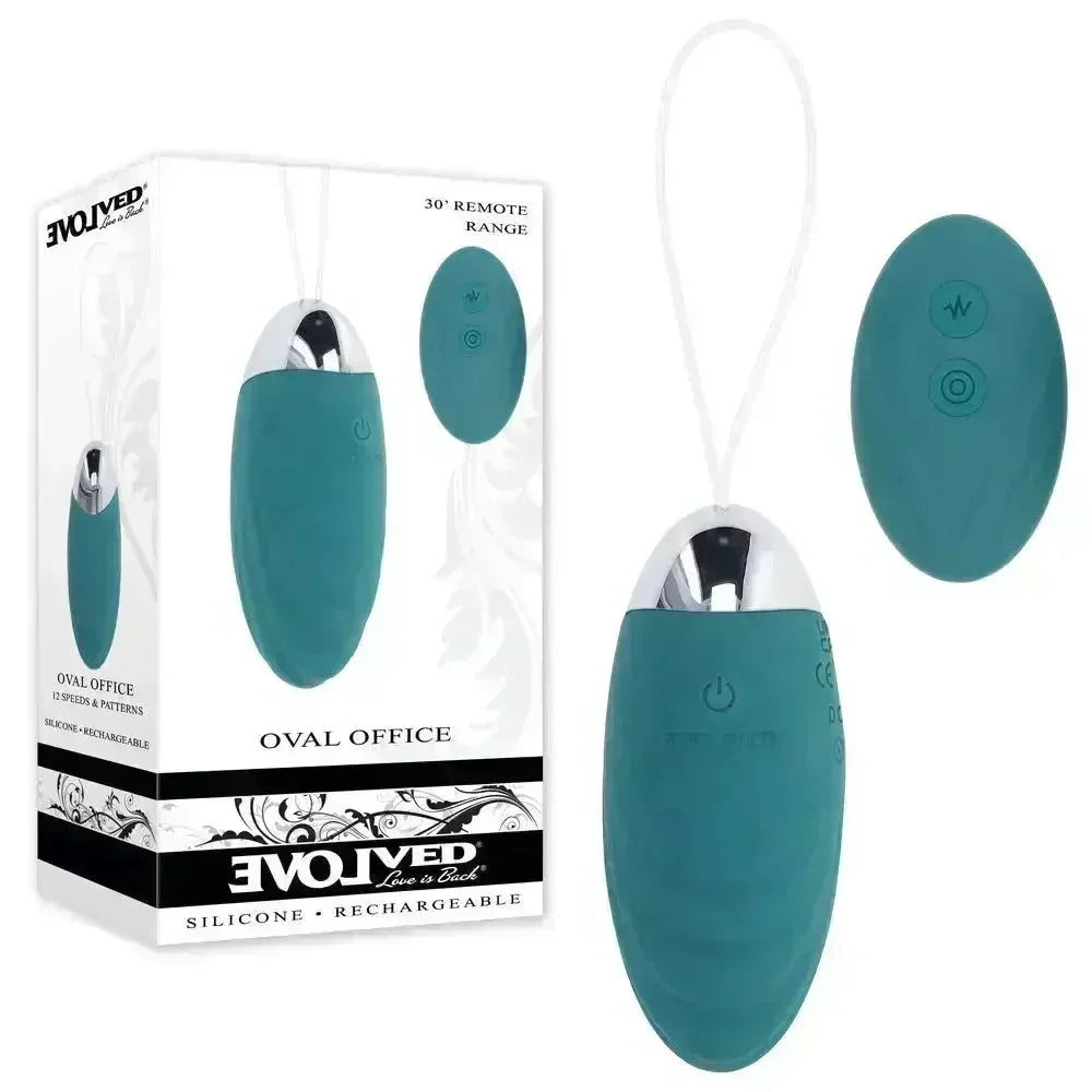 Evolved OVAL OFFICE - 8.5 cm USB Rechargeable Wireless Egg with Remote Control - Take A Peek