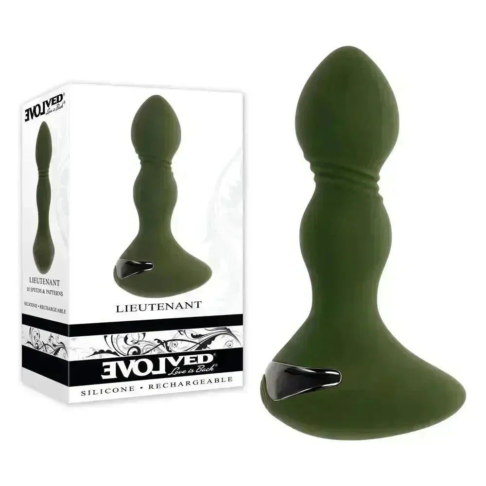 Evolved LIEUTENANT - 12.2 cm USB Rechargeable Vibrating Butt Plug - Take A Peek