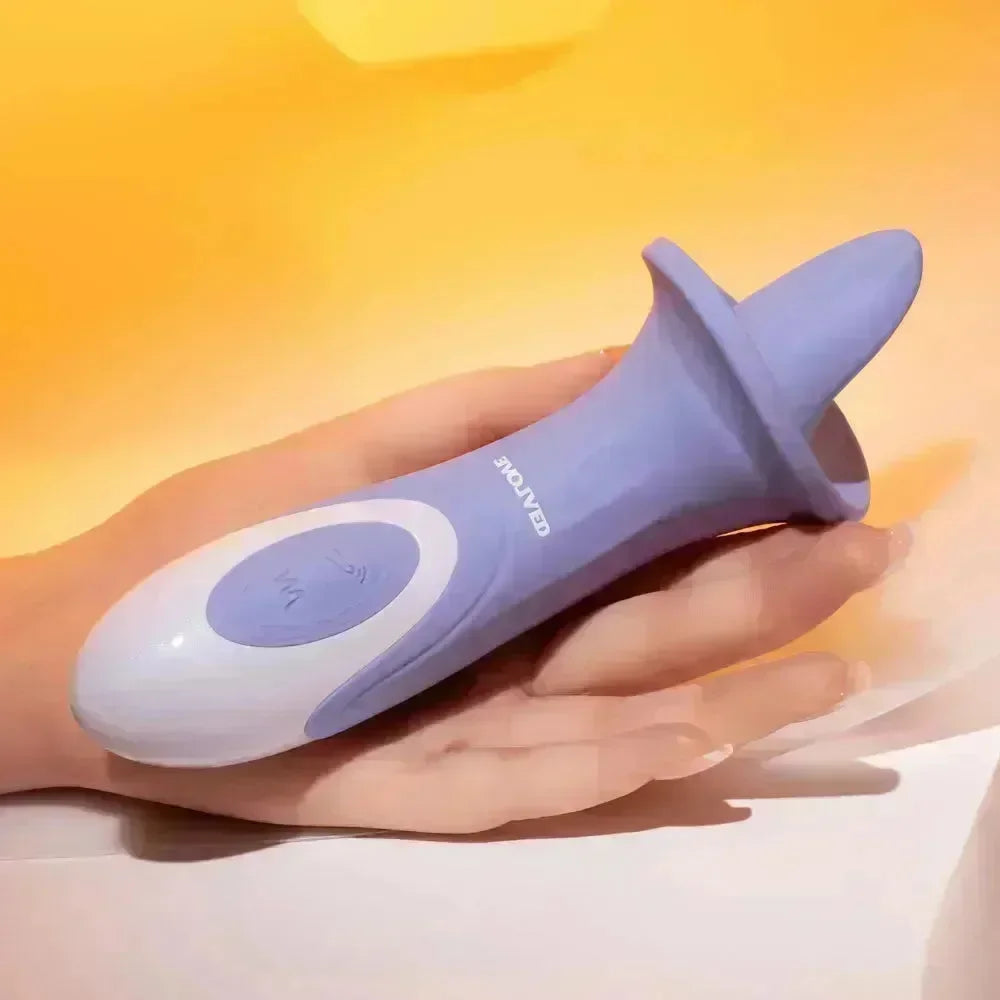 Evolved LIX & KISSES - 18.7 cm USB Rechargeable Flicking Tongue Stimulator - Take A Peek