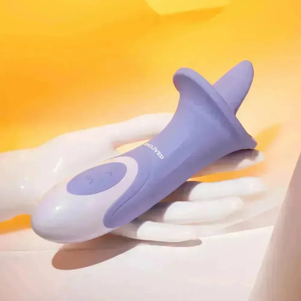 Evolved LIX & KISSES - 18.7 cm USB Rechargeable Flicking Tongue Stimulator - Take A Peek