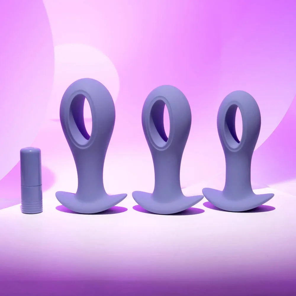 Evolved HOLE PUNCH PLUG SET - Butt Plugs with Interchangeable Bullet - Set of 3 Sizes - Take A Peek