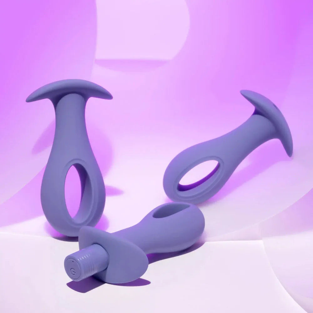 Evolved HOLE PUNCH PLUG SET - Butt Plugs with Interchangeable Bullet - Set of 3 Sizes - Take A Peek