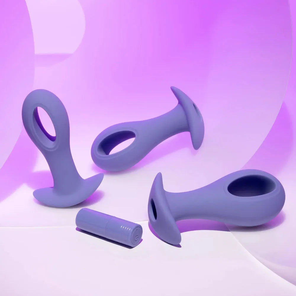 Evolved HOLE PUNCH PLUG SET - Butt Plugs with Interchangeable Bullet - Set of 3 Sizes - Take A Peek