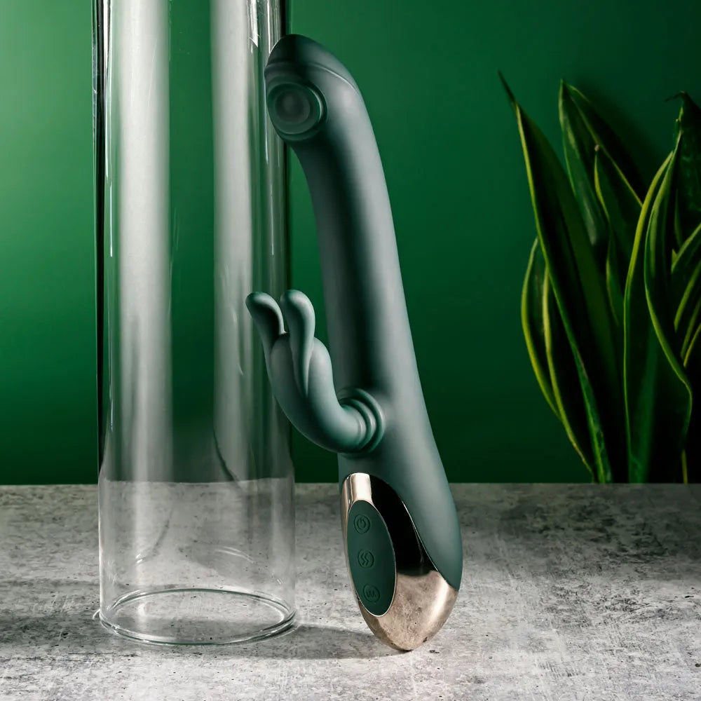 Evolved RABBIT TAP TAP - 25 cm USB Rechargeable Rabbit Vibrator with Tapping Tip - Take A Peek