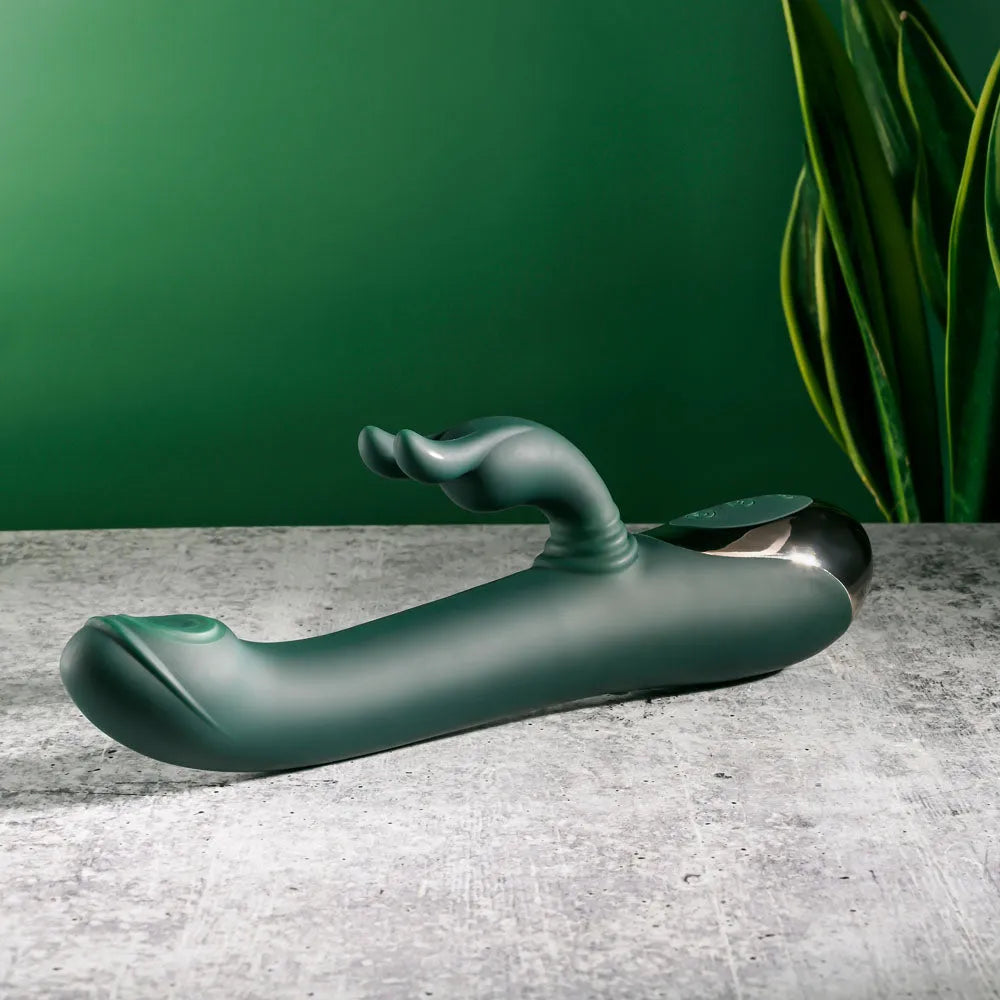 Evolved RABBIT TAP TAP - 25 cm USB Rechargeable Rabbit Vibrator with Tapping Tip - Take A Peek