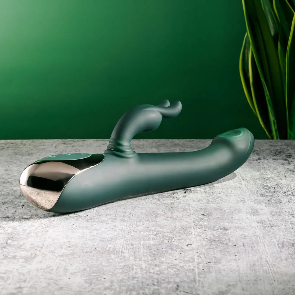 Evolved RABBIT TAP TAP - 25 cm USB Rechargeable Rabbit Vibrator with Tapping Tip - Take A Peek