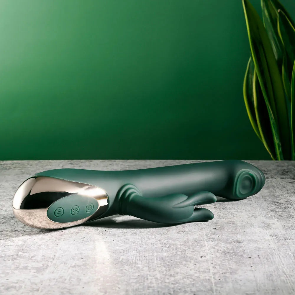 Evolved RABBIT TAP TAP - 25 cm USB Rechargeable Rabbit Vibrator with Tapping Tip - Take A Peek