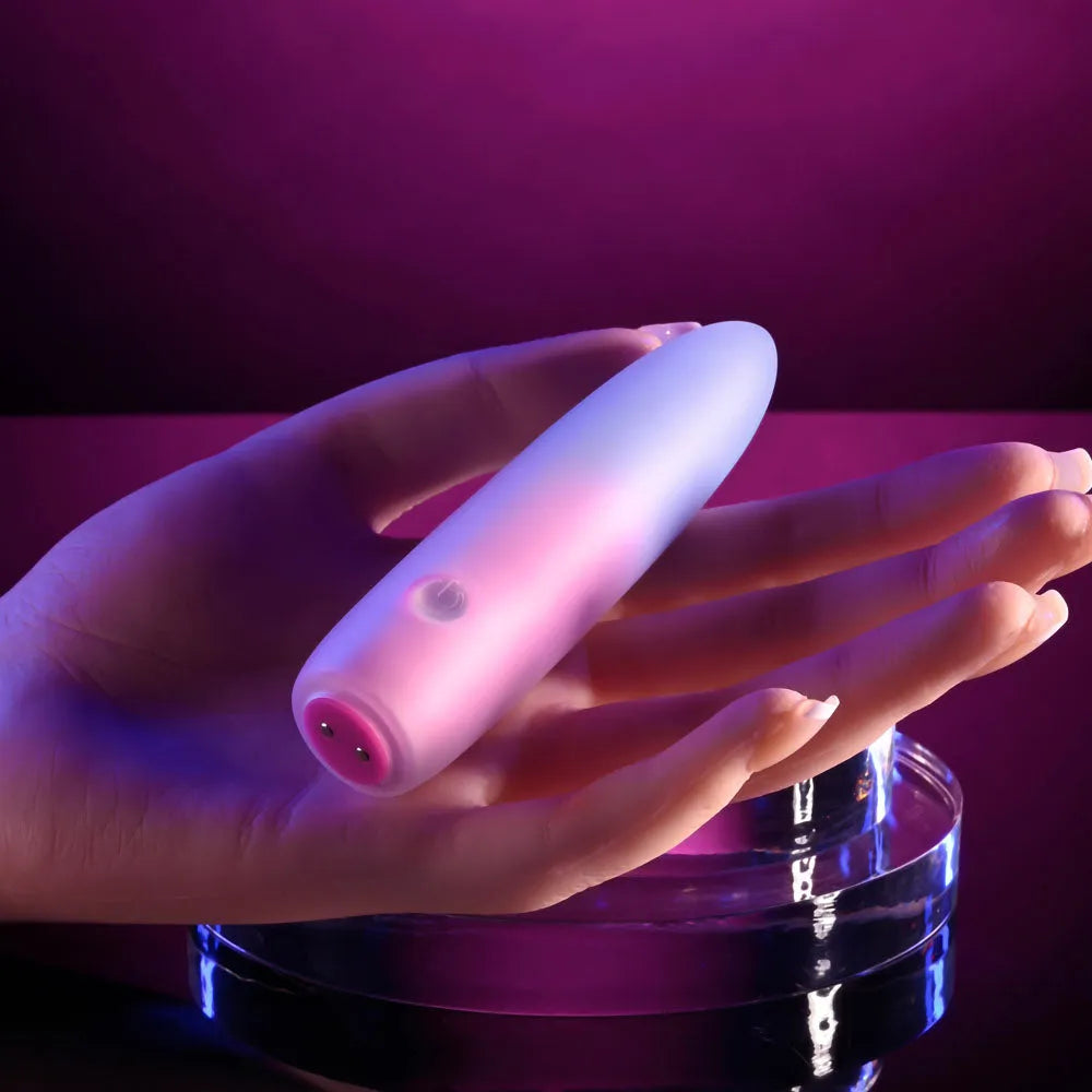 Evolved PARADISE BULLET - Pink/Purple 10.2 cm USB Rechargeable Bullet - Take A Peek