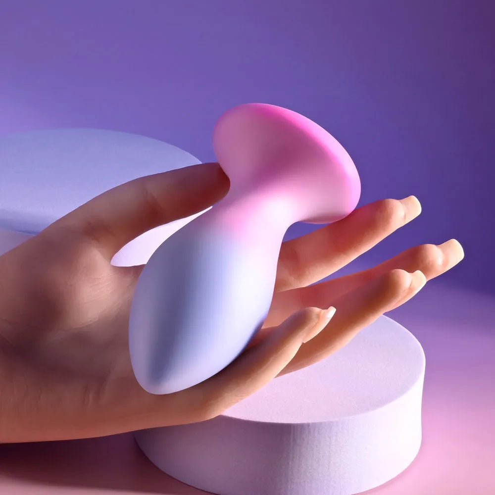 Evolved PARADISE PLUG - Pink/Purple 10.5 cm USB Rechargeable Vibrating Butt Plug with Wireless Remote - Take A Peek
