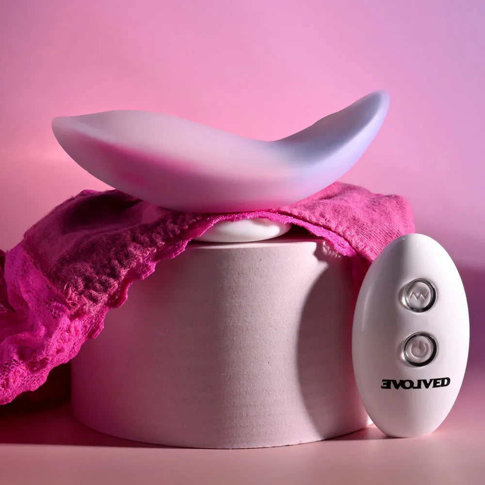 Evolved PARADISE PANTY - Pink/Purple USB Rechargeable Panty Vibrator with Remote Control - Take A Peek