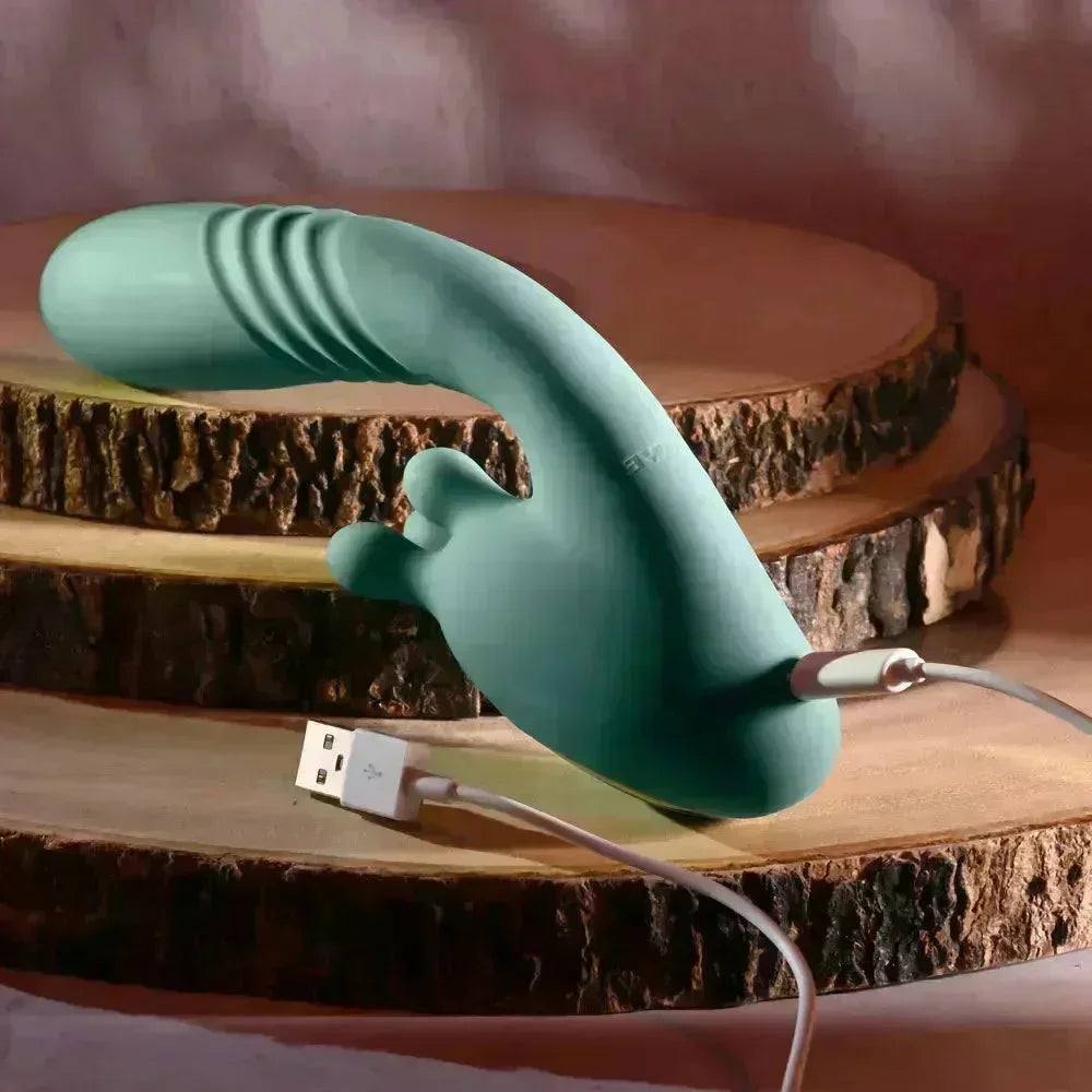 Evolved THRUST INTO ECSTASY - 21 cm USB Rechargeable Thrusting & Rotating Vibrator - Take A Peek