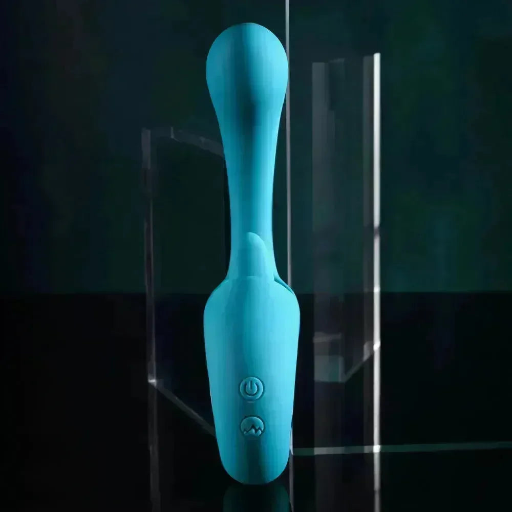 Evolved HOW MANY LICKS - 17.8 cm USB Rechargeable Vibrator with Flicking Stimulator - Take A Peek