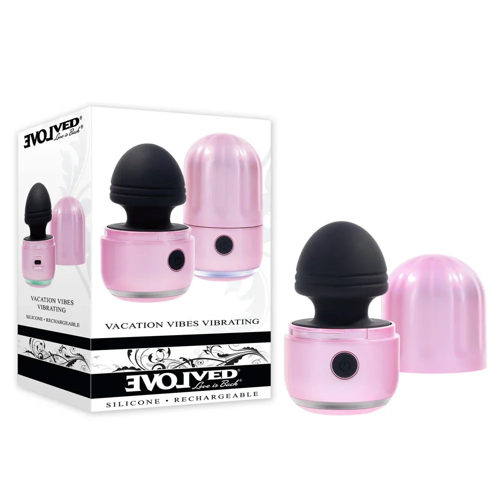Evolved VACATION VIBES - VIBRATING - /Black 8.5 cm USB Rechargeable Vibrating Stimulator - Take A Peek