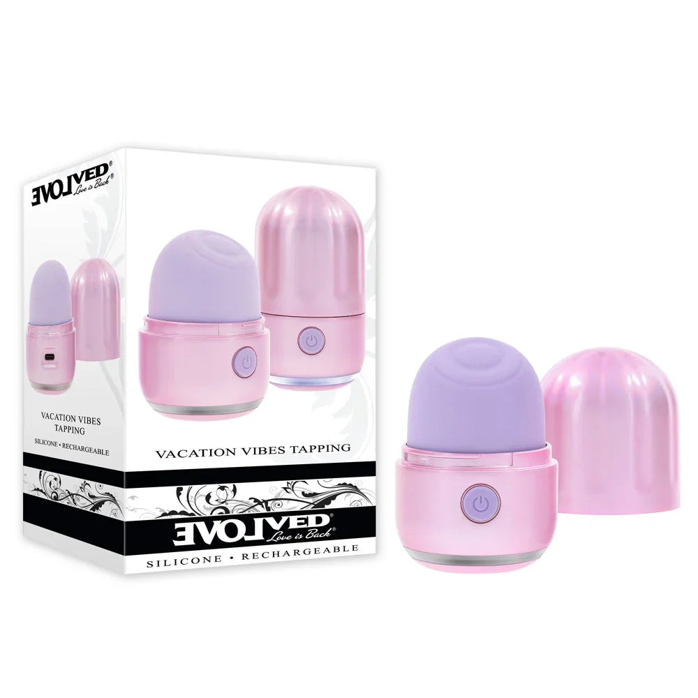 Evolved VACATION VIBES - TAPPING - 8.5 cm USB Rechargeable Tapping Stimulator - Take A Peek
