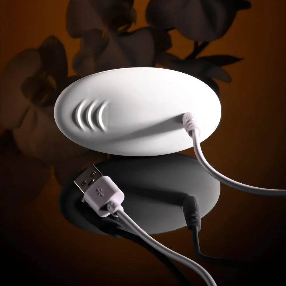 Evolved LOVEBIRDS - 20.8 cm USB Rechargeable Double-Ended Rabbit Vibrator with Remote - Take A Peek