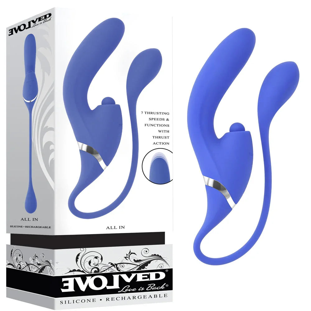 Evolved ALL IN - USB Recahrgeable Triple Stimulating Vibrator - Take A Peek