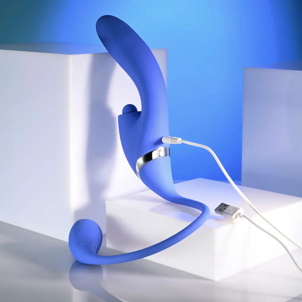 Evolved ALL IN - USB Recahrgeable Triple Stimulating Vibrator - Take A Peek