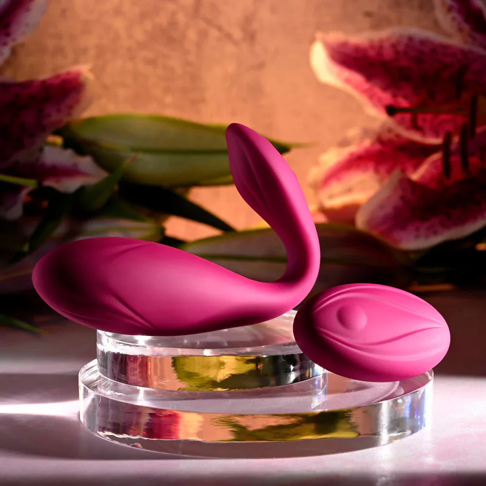 Evolved CHERRY POSE - 16.1 cm USB Rechargeable Flexible & Posable Vibrator with Remote - Take A Peek