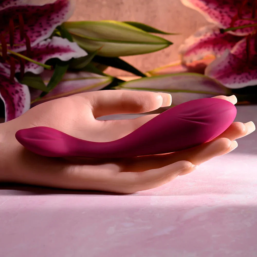 Evolved CHERRY POSE - 16.1 cm USB Rechargeable Flexible & Posable Vibrator with Remote - Take A Peek