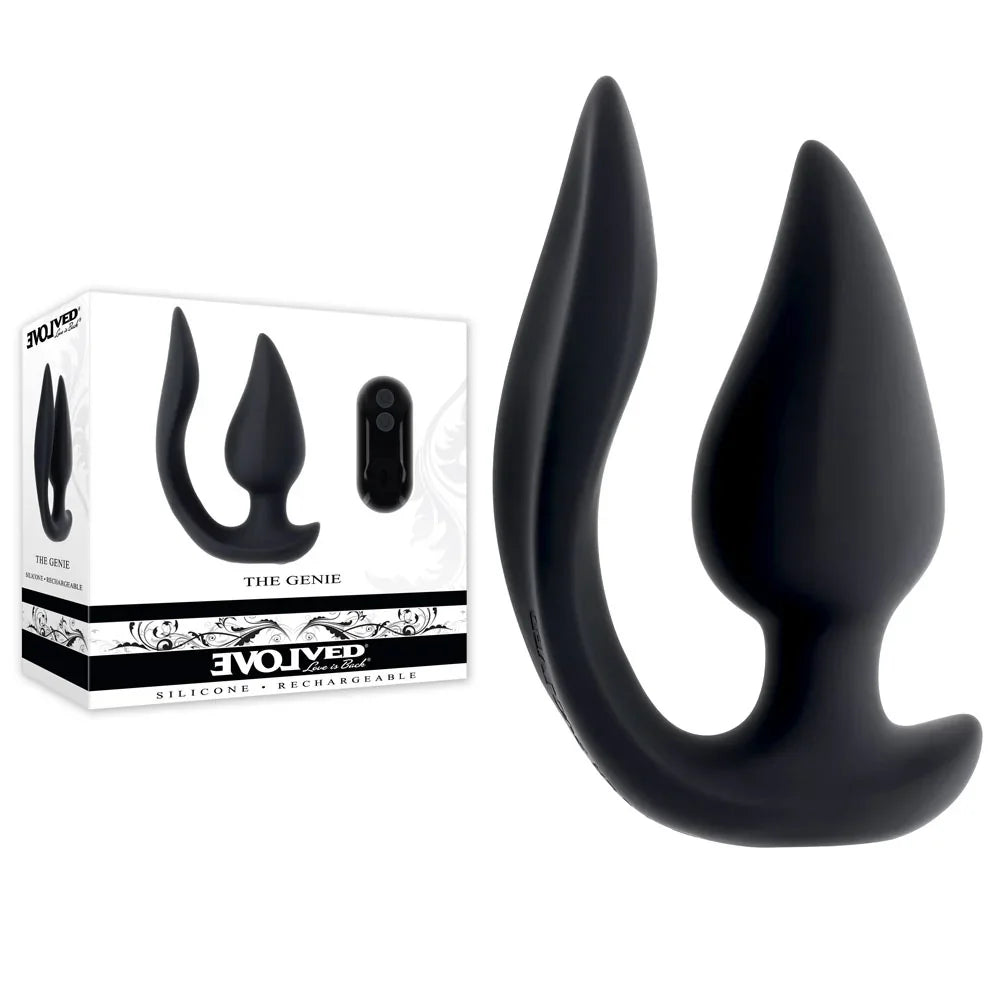 Evolved THE GENIE - 11.2 cm USB Rechargeable Vibrating Plug with Wireless Remote - Take A Peek