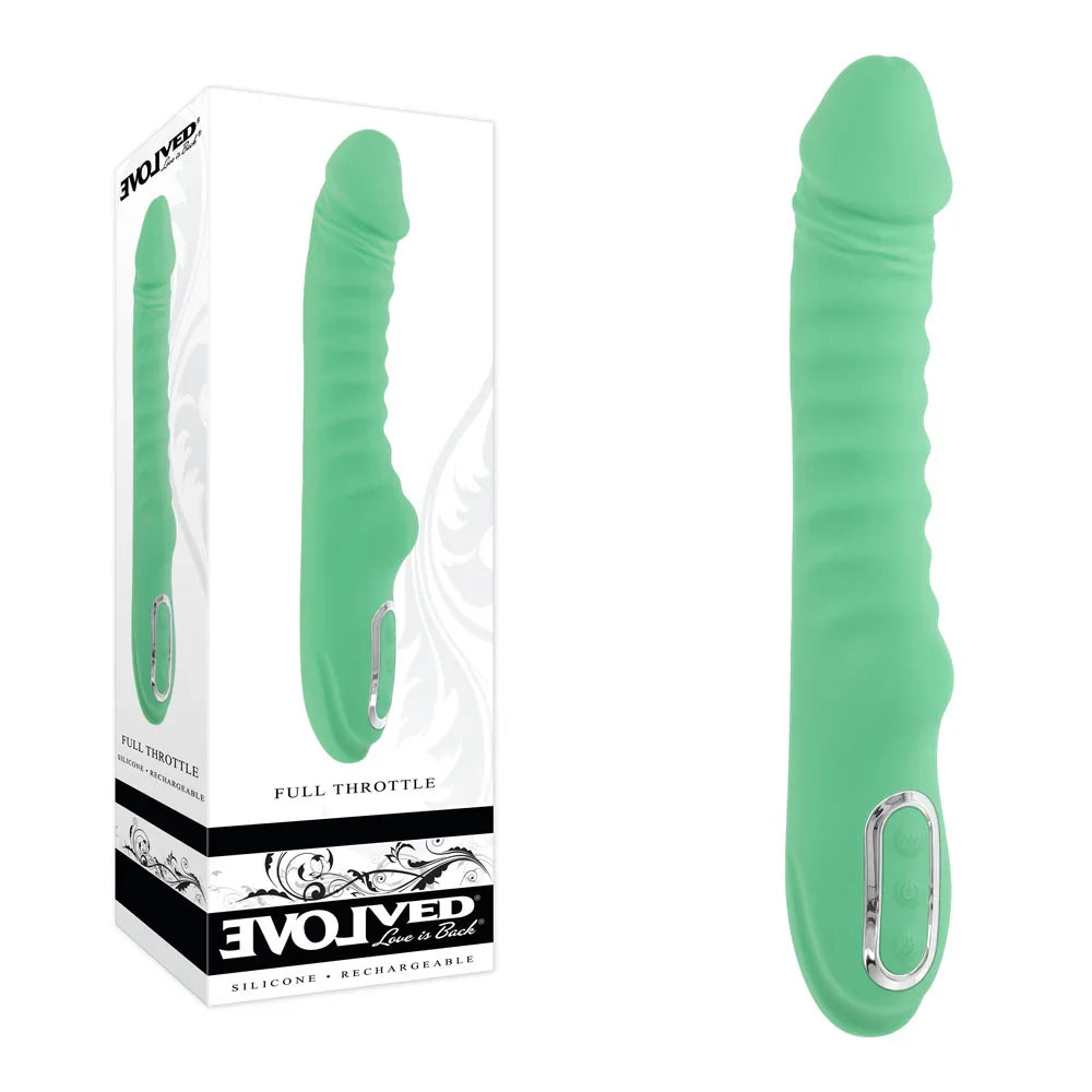 Evolved FULL THROTTLE - Mint 24.1 cm USB Rechargeable Vibrator - Take A Peek
