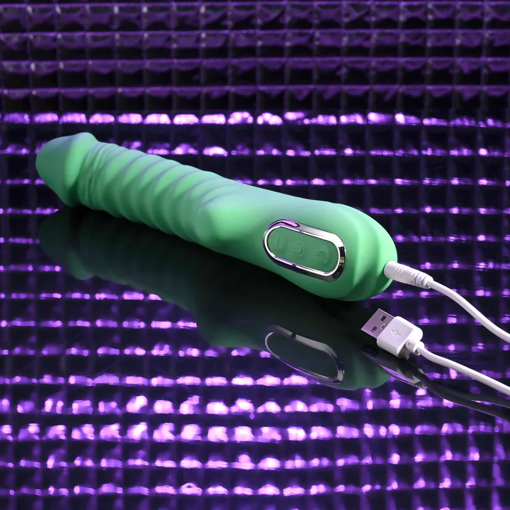 Evolved FULL THROTTLE - Mint 24.1 cm USB Rechargeable Vibrator - Take A Peek