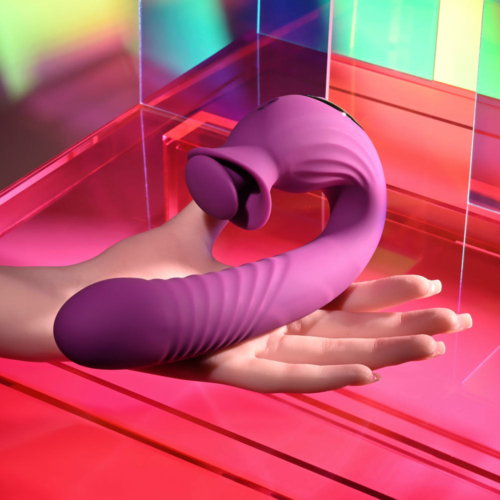 Evolved DEEP ECSTASY - 16.5 cm USB Rechargeable Thrusting and Tapping Vibrator - Take A Peek