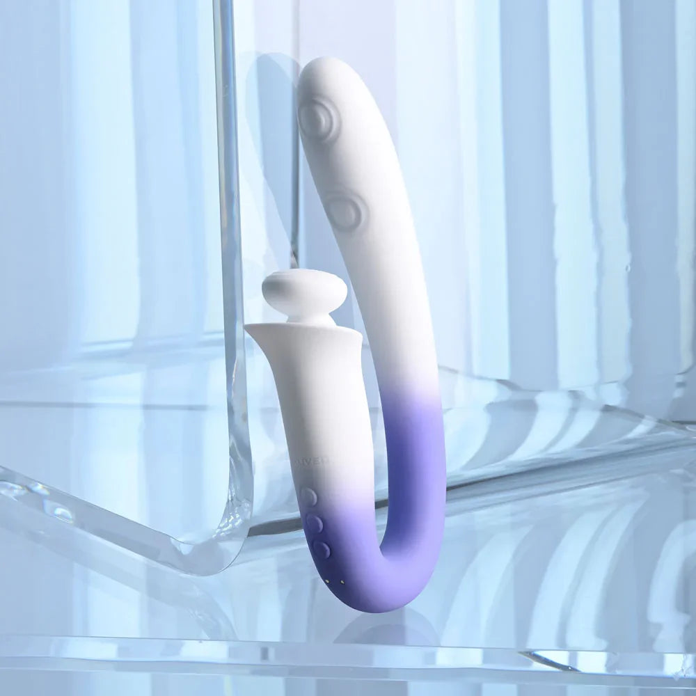 Evolved SPRING LOADED - /Purple 23 cm USB Rechargeable Multi-Tapping Vibrator - Take A Peek