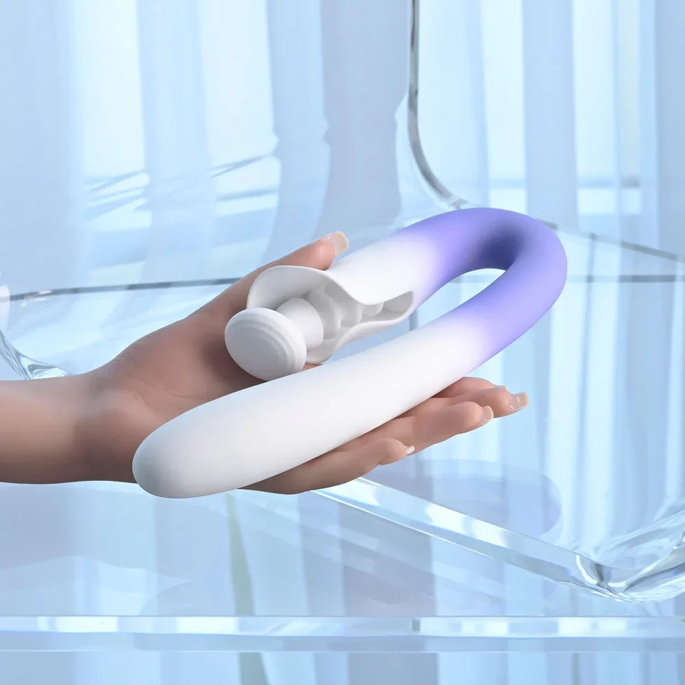 Evolved SPRING LOADED - /Purple 23 cm USB Rechargeable Multi-Tapping Vibrator - Take A Peek