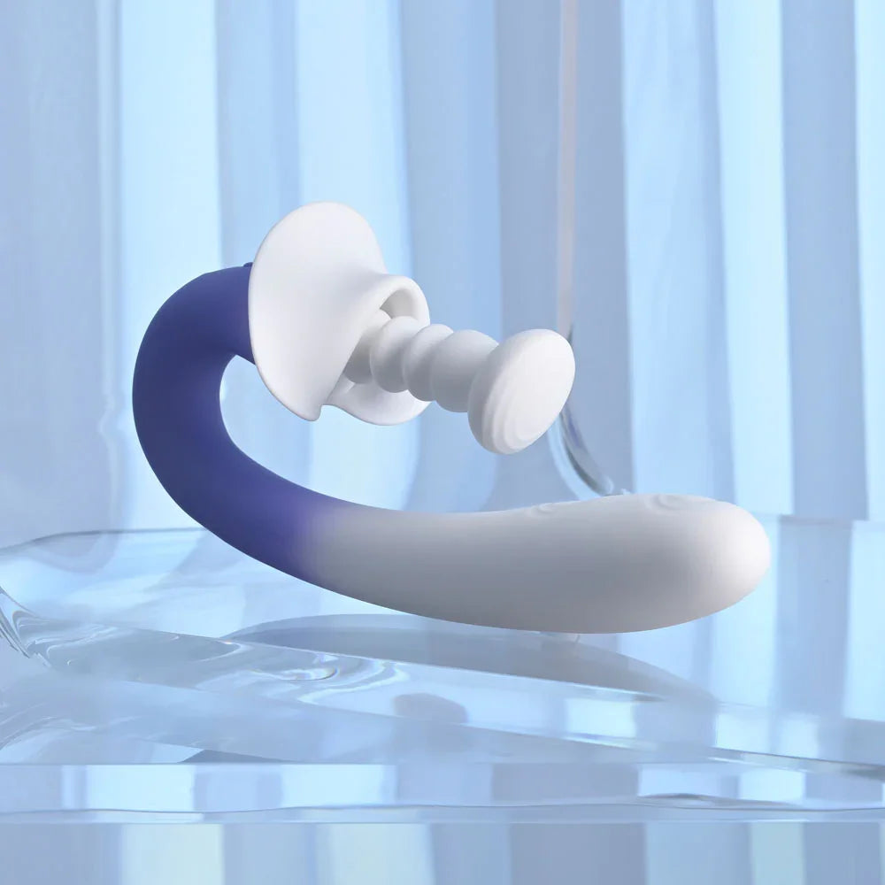 Evolved SPRING LOADED - /Purple 23 cm USB Rechargeable Multi-Tapping Vibrator - Take A Peek