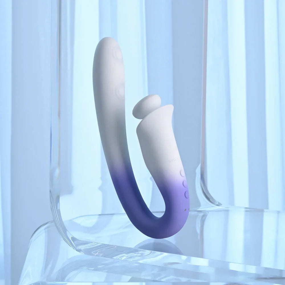 Evolved SPRING LOADED - /Purple 23 cm USB Rechargeable Multi-Tapping Vibrator - Take A Peek