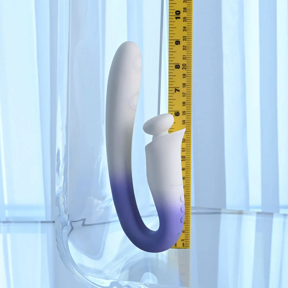 Evolved SPRING LOADED - /Purple 23 cm USB Rechargeable Multi-Tapping Vibrator - Take A Peek