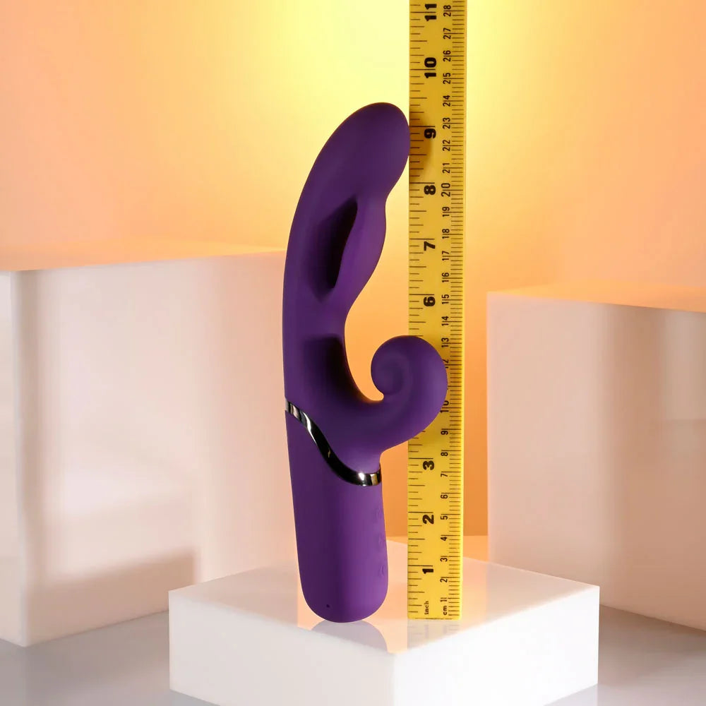 Evolved PLEASURE PUFF - 24.1 cm USB Rechargeable Inflatable Rabbit Vibrator - Take A Peek