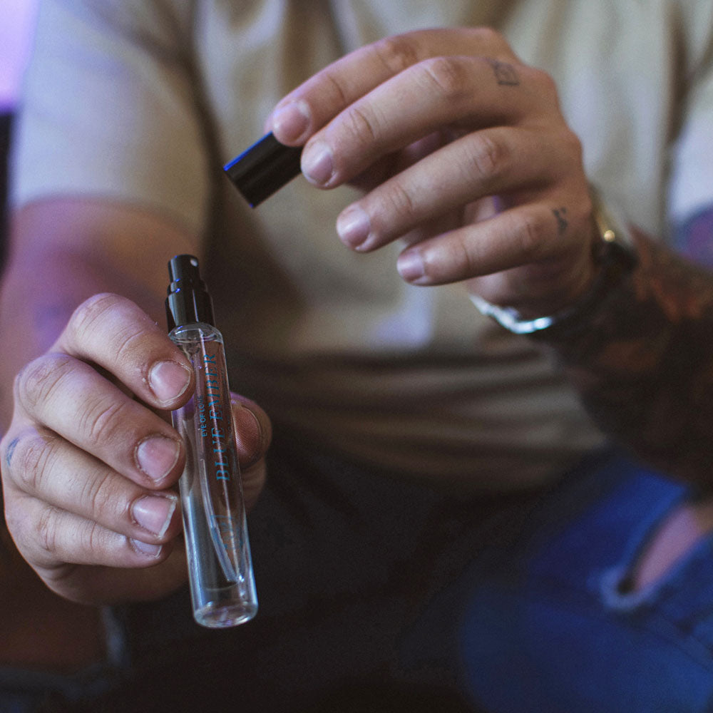 Eye Of Love Love In Bloom Blue Ember Pheromone Cologne - 10ml - Citrus & Cedar Scented Pheromone Cologne for Men to attract Women - 10 ml Spray - Take A Peek