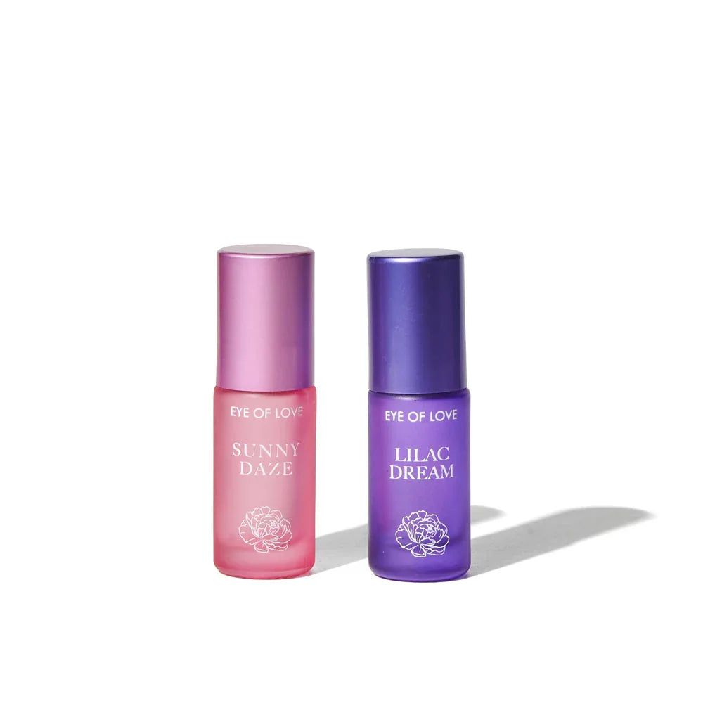 Eye Of Love Love In Bloom Pheromone Perfume Roll-On Set - Day to Night (Sunny Daze & Lilac Dream) Pheromone Perfume Oils for Women to attract Men - 10 ml Roll On Bottles - Take A Peek