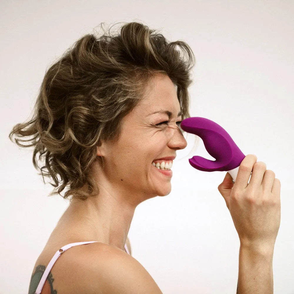 Fun Factory MISS BI grape - Grape 17 cm USB Rechargeable Rabbit Vibrator - Take A Peek